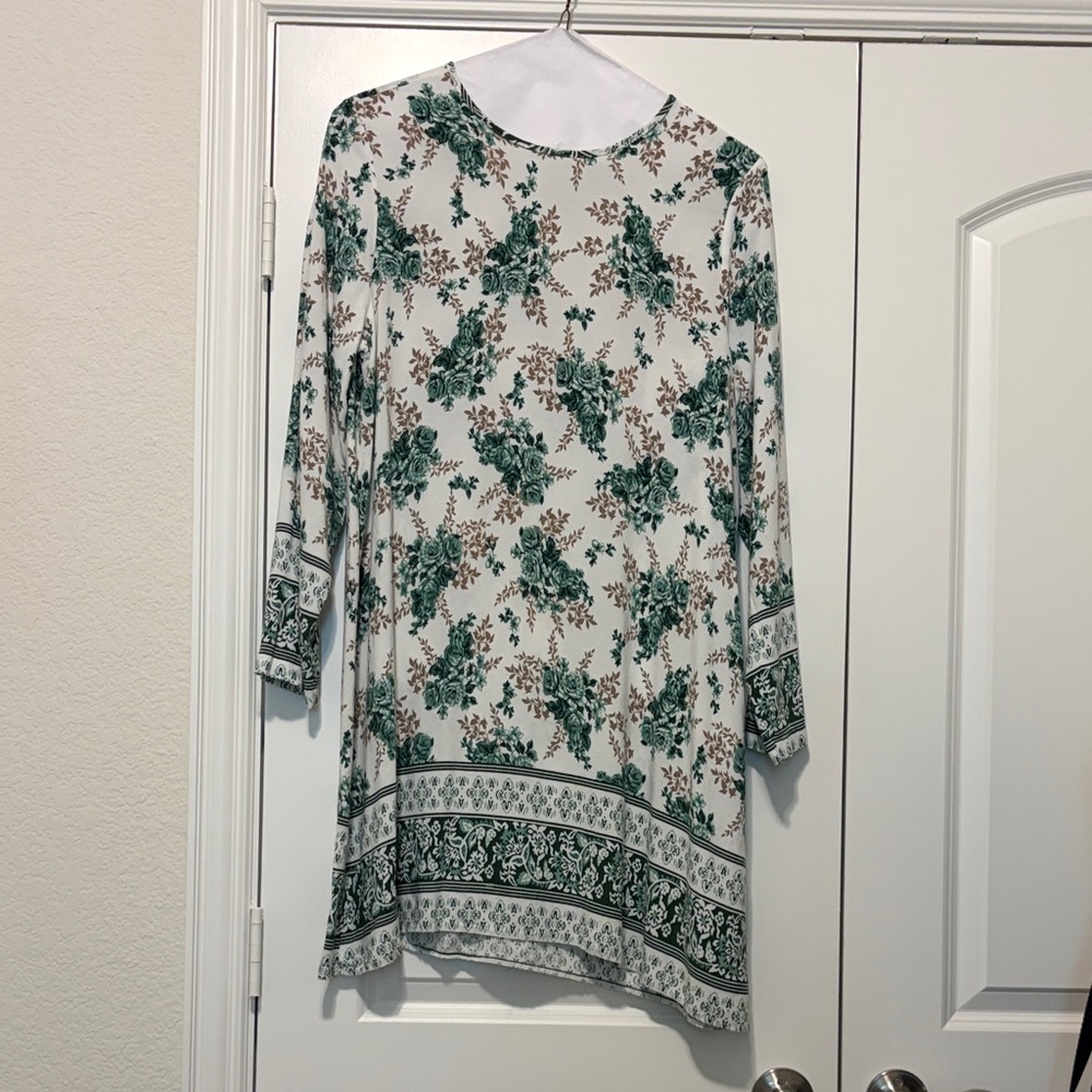 Floral Print Spring Shift Dress
